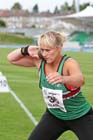 Alison Rodger at the shot put at the Scottish Championships, Scotstoun  Stadium, Glasgow.